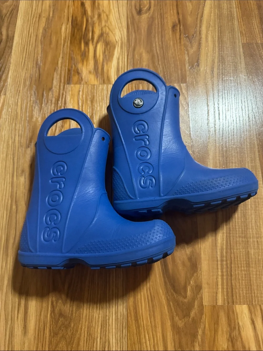 Kids Blue Crocs Pull On Rainboots Child size 11